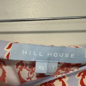 Hill House The Kate Midi Cotton Sateen Skirt in Poppy Damask Stripe Size XL thumbnail 4