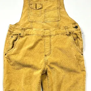 Free People Corduroy Overalls‎ Womens 29 Straight Leg Distressed Mustard Yellow thumbnail 9