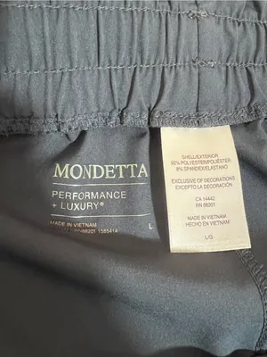 Mondetta Performance Luxury Navy Pull On Stretch Shorts L Travel Athleisure thumbnail 4
