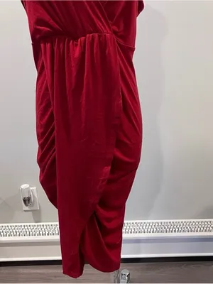 Red Spaghetti-Strap Wrap Dress - Women thumbnail 6