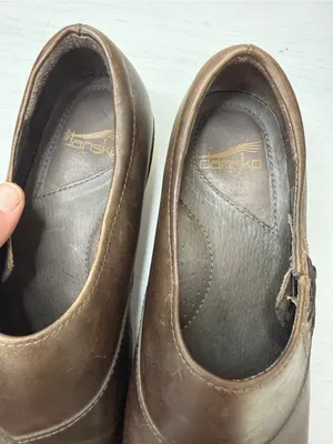 Dansko Stacie Clogs Leather Slip On Professional Academia Sz 38 or US 7.5-8 thumbnail 9