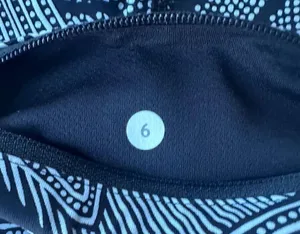 Lululemon Pace Rival Crop (Full-On Luxtreme) in Dottie Tribe White Black Size 6 thumbnail 7