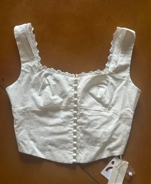 Commense Lace Trim Corset Top thumbnail 3