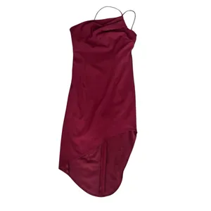Katie May Women’s Bananas Midi Dress Merlot Burgundy Red Asymmetric Open Back thumbnail 3