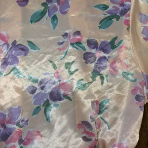 VTG Victorias Secret‎ Gold Label Floral Satin Robe Lace Light Pink Romantic sz M thumbnail 14