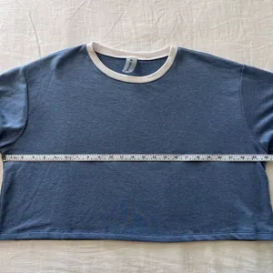 Altar'd State Revival Vintage Americana Varsity Striped Blue Crop Top Short Sleeve Size S thumbnail 5