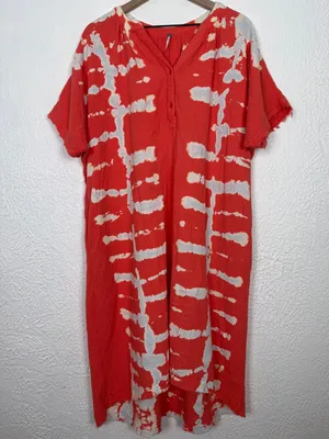Young Fabulous & Broke Tie-Dye Gauzy Baja Kaftan Dress Boho Vacation Size M/L thumbnail 1