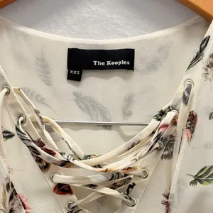 The Kooples Feather 100% Silk Mini‎ Dress XXS Frenchcore European Runway thumbnail 6