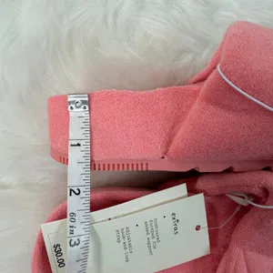 New Universal Thread Terry Cloth Platform Sandals Coral Orange Pink Size 8 thumbnail 4
