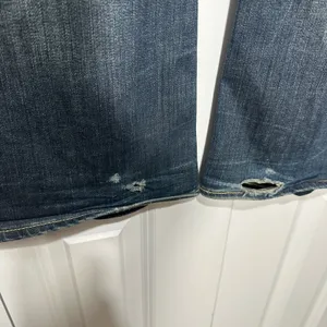 Levis Demi Curve Bootcut Jeans Womens 30 Dark Wash Distressed Whiskering Y2K Vtg thumbnail 4