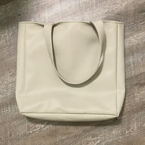 Reversible Cream/Tan Tote Bag Tan thumbnail 1