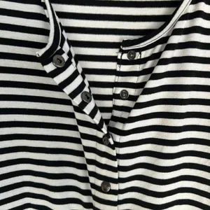 Torrid‎ Black and white striped snap button up tank dress 00 thumbnail 3