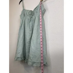 Princess Polly Of Love Mini Dress Sage Size 4 thumbnail 6