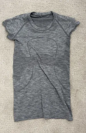 grey lululemon swiftly tech short sleeve  thumbnail 1