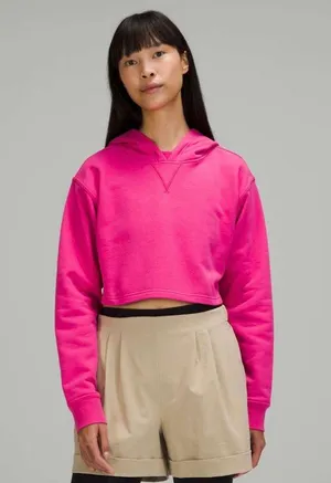 Lululemon All Yours Cropped Hoodie Sonic Pink 10 thumbnail 6