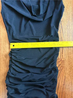 Michael Costello x REVOLVE Archer Mini Dress Black Ruched Cocktail S thumbnail 9