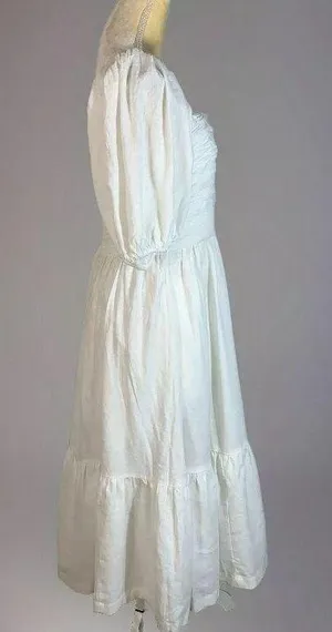 The A&F Emerson Linen-Blend Puff Sleeve Midi Dress size M thumbnail 10