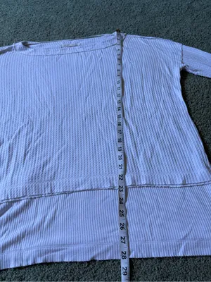 We The Free Oversized Waffle Knit Long Sleeve Womens S White Boho Thermal thumbnail 3