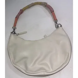Anthropologie Urban Originals Boho White Luna Crossbody Slouchy Crescent Bag thumbnail 11