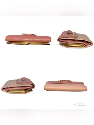 Miu Miu Madras Bicolore Trifold Frame Wallet Kiss Lock Pink WOC 5ME120 Box thumbnail 13