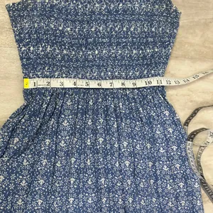 Gal Meets Glam Blue Floral Ruffle Maxi Dress Women’s Size 4 Pockets thumbnail 8