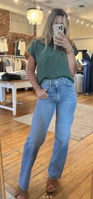 AGOLDE Harper Relaxed Straight Leg Jeans in Wash Forum Size US 31 thumbnail 1