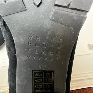 WHBM Becca Combat Boots Womens US 9M Black Suede Lace Up Block Heel thumbnail 7
