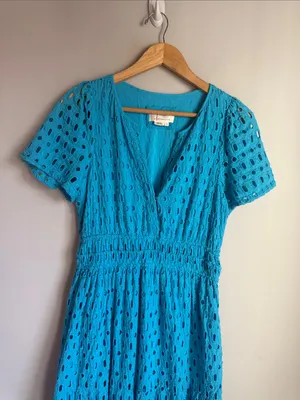 Anthropologie Somerset Maxi Dress Eyelet Edition Medium thumbnail 5