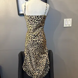 Leopard Print Satin Slip Dress – Y2K / Model Off-Duty Vibes thumbnail 4