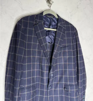 Vintage wool windowpane plaid wool cashmere sports coat thumbnail 2