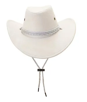 Western Cattleman‎ Cowboy Style White Felt Hat Unisex Riding Hat thumbnail 2