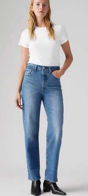 Levi’s Ribcage Straight Ankle Jeans Blue Size 27 thumbnail 1