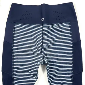 GapFit Small Sculpt Compression Navy Striped High Rise Leggings EUC Training Gym thumbnail 3