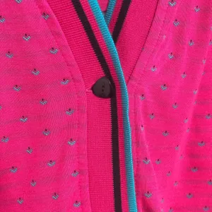 NEW Deadstock 80s Gitano Sweatshirt Cardigan in Pink - Size L thumbnail 7