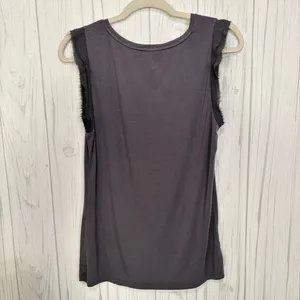 ANN‎ TAYLOR Floral Embellished Tank Top, Medium thumbnail 4