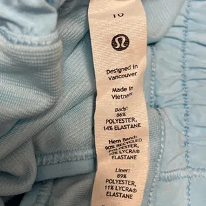 Lululemon Hotty Hot II Women's Blue Gym Workout Athletic Running Shorts Size 10 thumbnail 4