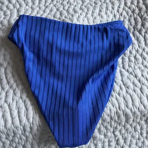 ASOS Ribbed‎ High Waist Bikini Bottoms Womens Size 2 Blue Swim Beachwear Ribbed thumbnail 4