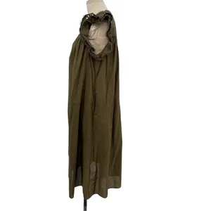 Boden Broderie Detail Midi Dress Eyelet Cotton Olive Green Size US 8P‎ Petites thumbnail 8