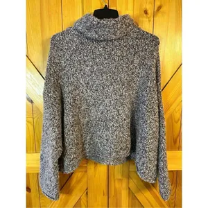 Free people BFF sweater in Berry oversized cowl neck women’s size medium (0655) thumbnail 6
