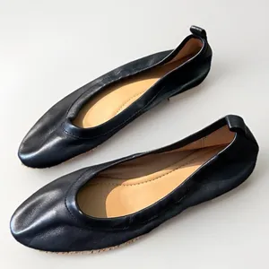 J. Crew Lizzie Leather Ballet Flats Black Women’s‎ Size 8.5 thumbnail 5