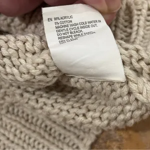 Harper Heritage cream knit polo henley cropped sweater thumbnail 7