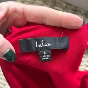 Lulus NEW WITH TAGS Iconic Moment Red Midi Bodycon Dress‎ small holiday thumbnail 5