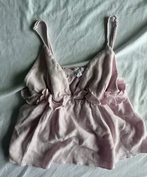 light pink garage flowy babydoll tank thumbnail 1