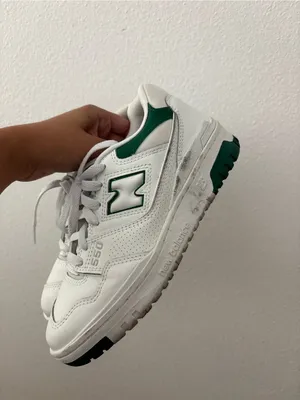 New balance 550 sneakers in white and green thumbnail 6