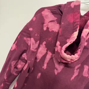 Champion Tie Dye Magenta Hoodie Hooded Sweatshirt thumbnail 8