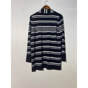 Cyrus Striped Open Front Cardigan Blue White Long Sleeve Size XL thumbnail 3