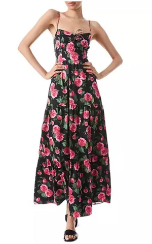 Alice and Olivia Chantay Tiered Sleeveless Maxi Dress size 4 thumbnail 1