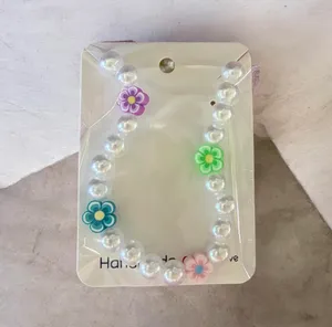 Rainbow Flowers with Pearls Necklace thumbnail 3