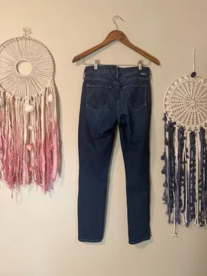 MOTHER The Looker Crop Denim Jeans On The Edge Blue Size 25 thumbnail 4