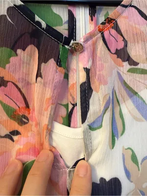 Tommy Hilfiger Floral High-Low Chiffon Maxi Dress - Pink & Green size 8 thumbnail 3